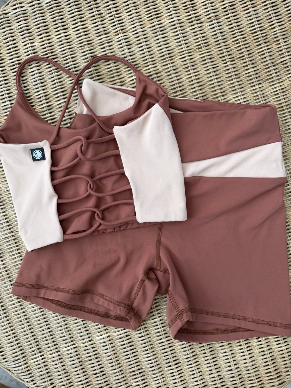 FIVE THE LABEL Brown and Cream Set Size Adult Medium